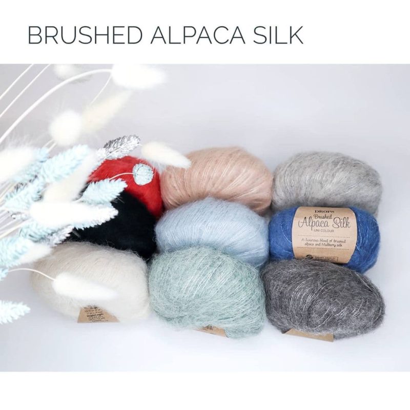 Обзор пряжи Brushed Alpaca Silk от Drops