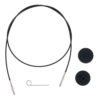 Тросик для съемных спиц черный 40 см (20cм без спиц), KnitPro